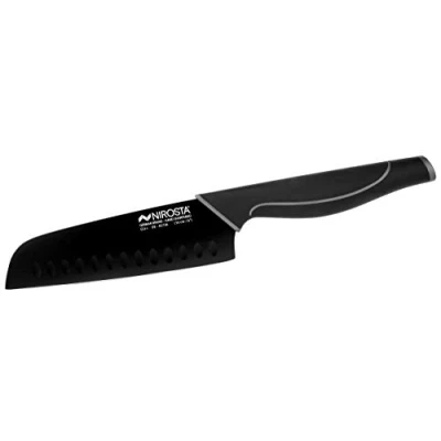 Imagen de Nirosta Cuchillo Santoku Wave. Polipropileno, elástomero y acero inoxidable. Negro gris. 16/30cm. 1ud.