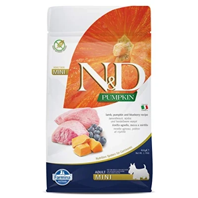 Imagen de N&amp;D Pumpkin Grain Free Adult Mini con cordero, calabaza y arándano, 800 g