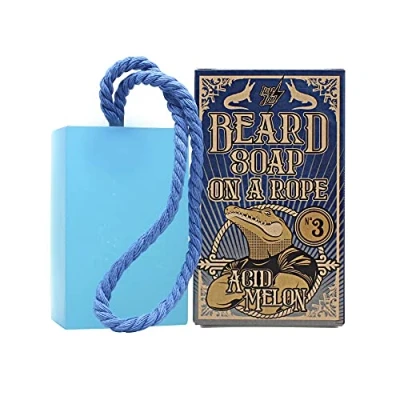 Imagen de HEY JOE! Beard Soap on Rope Nº 3 Acid Melon Jabon para Barba en Pastilla con Fragancia de Melón Barra Jabón 150 ml