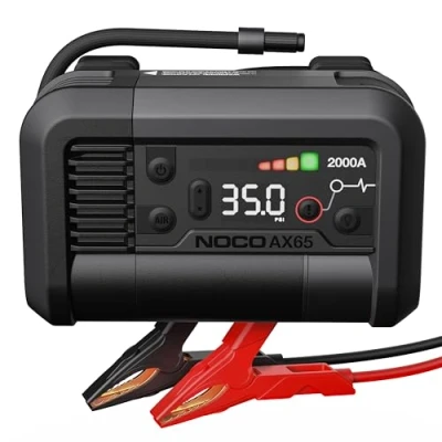 Imagen de NOCO Boost Air AX65: Arrancador de 2000A con Compresor Aire 22A y 100 PSI Motores Gasolina 8,0L Diésel 6,0L Infla Neumáticos 0 a 40 en 2,0 Minutos