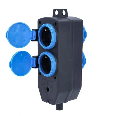 Imagen de as Schwabe 60600 Regleta de 4 enchufes para construcción (sin cable, IP20, uso en interior)