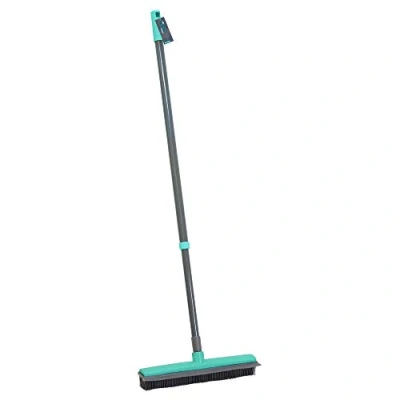 Imagen de JVL Escoba Extensible de cerdas Interiores con escobilla Goma, Caucho, Verde Azulado,
