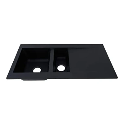 Imagen de Respekta Fregadero de cocina Denver mineralita en blanco / empotrable 1 cubeta 100 x 50 cm Lavabo adecuado para armarios inferiores 60 ancho