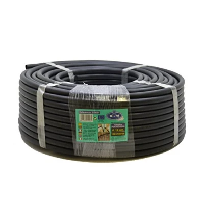 Imagen de S&amp;M 010064 Tubería riego rigida de polietileno Ø 16 mm x 100 metros, color negro