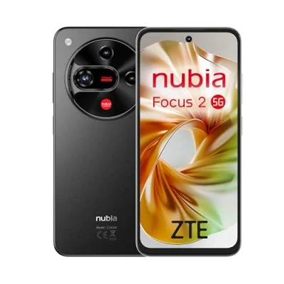 Imagen de ZTE Nubia Focus 2 5G, Smartphone Libre con IA, 8GB+256GB, Pantalla 6,7&quot; HD+ 120Hz, Cámara 108MP, Batería 5000mAh, Carga Rápida 18W, Android 15, Incluye Funda y Protector, Negro