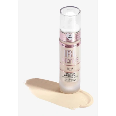 Imagen de Makeup Revolution, IRL Filter Longwear Foundation, Medium to Full Coverage, F0.2, 23ml
