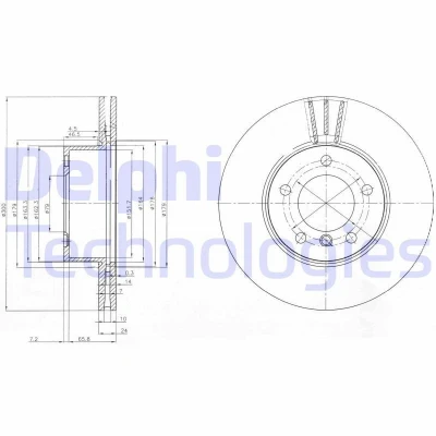 Imagen de DELPHI BG3998C Disco de freno 300 24 5 ventilado revestido sin procesar cojinete rueda, anillo sensor ABS BMW: 3 Berlina, Coupé, Touring