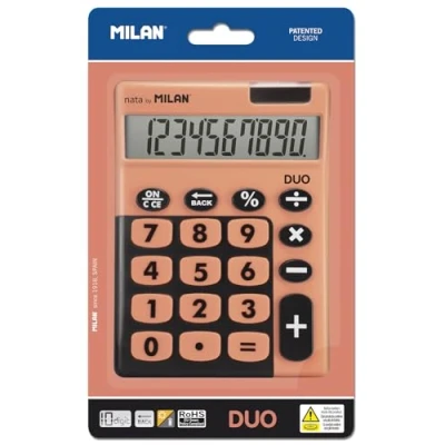 Imagen de Calculadora milan sobremesa duo 10 digitos naranja en blister