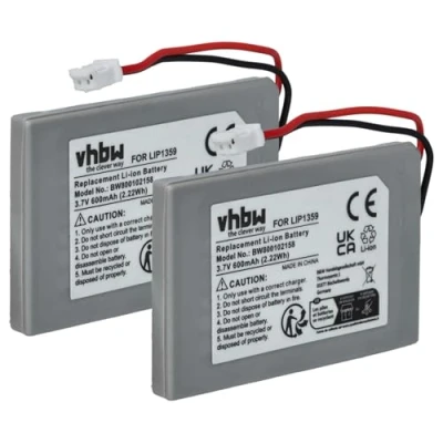 Imagen de vhbw Batería Recargable reemplaza Sony Lip1359, Lip1472, Lip1859 para Mando (600 mAh, 3,7 V, Li Ion)