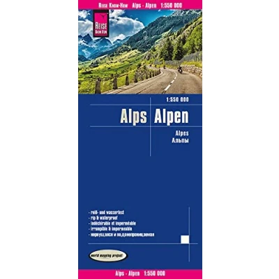 Imagen de Alpes, 1:550.000. Mapa de carreteras impermeable. Reise Know How.: world mapping project (Alps (1:550.000))