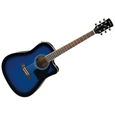 Imagen de Ibanez PF15ECE TBS Guitarra electroacústica, Transparente Blue Sunburst