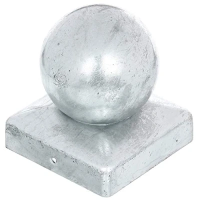 Imagen de Alberts 205867 Capuchón para postes de madera, Con bola, Galvanizado en caliente, 90 x mm