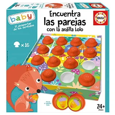 Imagen de Educa Encuentra Las Parejas con la Ardilla Lolo Juego Educativo 4 dinámicas para Encontrar estimular percepción Visual, atención y Memoria Desarrollo cognitivo (19712).