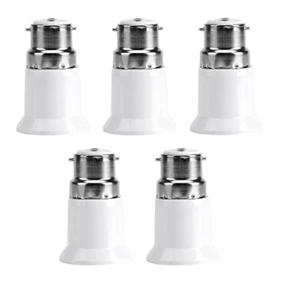 Imagen de Hsthe Sea convertidor de Enchufe 5X B22 a E27, Adaptador, Base lámpara, Adaptador lámpara para lámparas y Bombillas LED CFL