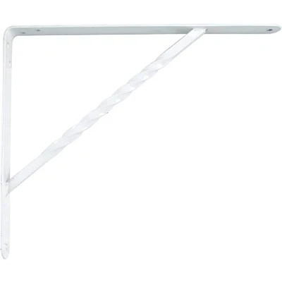 Imagen de Amig Palomilla para estanterías de pared Escuadra metálica baldas Ángulo estantes Soporte estantería Acero Color Blanco Medida: 150x125 mm Peso máx. recomendado: 300 Kg