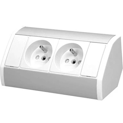 Imagen de ORNO GM 9005/W G 2 Enchufes Cocina Montaje En Superficie de 45 3680W para Cocina, Oficina y Encimera Blanco