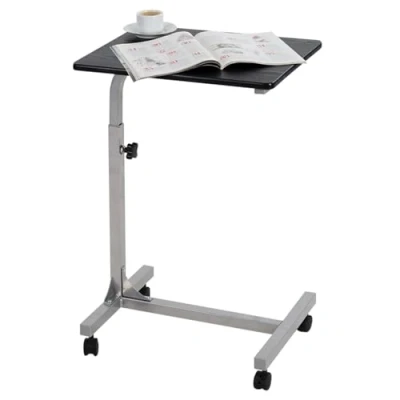Imagen de MEUBLE COSY Mesa Auxiliar para Ordenador Altura Ajustable Escritorio Laptop Móvil con 4 Ruedas Mesita de Noche Cama y Sofá, Roble