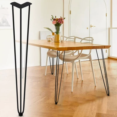 Imagen de IDMarket Juego de 4 patas alfiler 71 cm para mesa diseño industrial