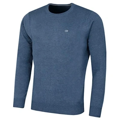 Imagen de Calvin Klein Hombre Crew Cuello Soft Algodón Suéter Denim Marl M