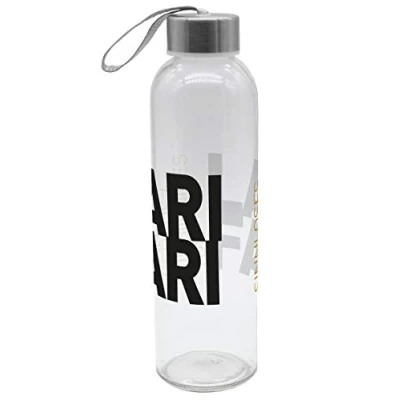 Imagen de infinite by GEDA LABELS (INFKH) Trinkflasche Larifari Glas 500ml Botella de Cristal, Unisex Adulto, Multicolor, 500 ml