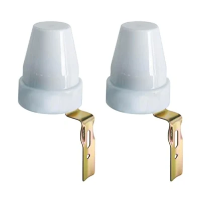 Imagen de Electraline 92283 interruttore crepuscolare per uso esterno ip44, 2 pezzi, confezione da 2,bianco