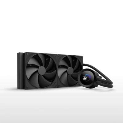 Imagen de NZXT Kraken Plus 280 Refrigeración líquida AIO para CPU Radiador de mm 2 Ventiladores F140P Pantalla LCD Cuadrada 1,54&quot; AMD® AM5, AM4 Intel® LGA 1851/1700, 1200/115X Negro