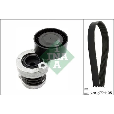Imagen de INA 529 0339 10 Juego de correas trapeciales poli V Revisar/sustituir poleas libres del alternador RENAULT: Megane 3 Coupe, 4, Clio 4