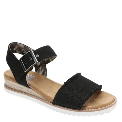 Imagen de Skechers 113541, Sandalia Mujer, Negro y Blanco, 36.5 EU