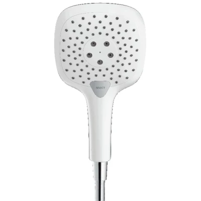 Imagen de Hansgrohe 26551400 Raindance Select E 150 ducha de mano, 3 tipos chorro, ahorro agua, blanco/cromo