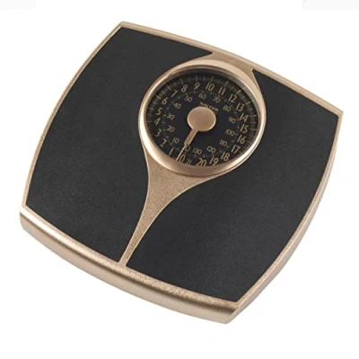 Imagen de Salter 148 GFEU16 Báscula mecánica de baño Speedo con Gran indicador para Lectura y Uso fáciles, Plataforma Amplia medir el Peso Corporal, hasta 136 kg, sin Pilas, Imperial/métrico, Dorado