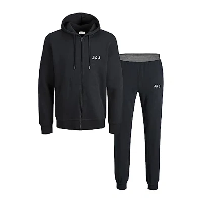 Imagen de JACK &amp; JONES Conjunto de jaclounge para hombre, Negro (Black), M