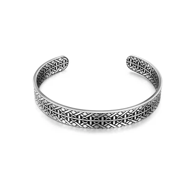 Imagen de True Rebels Pulsera, Hombre, Talla: One Size, Silber / schwarz