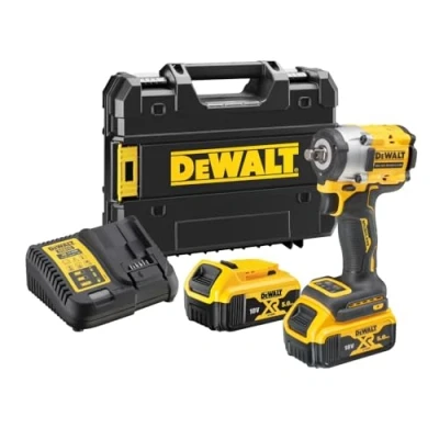 Imagen de DeWalt Llave Impacto sin escobillas XR 18V 1/2&quot; 406Nm con anillo de retención 2 baterías Li Ion 5Ah y maletín TSTAK, Multicolor