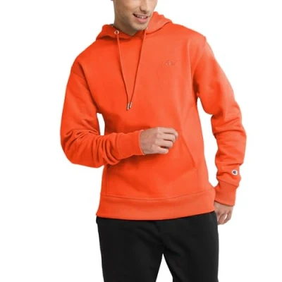 Imagen de Champion Powerblend Sudadera con Capucha, Logotipo C Naranja Picante, XL para Hombre