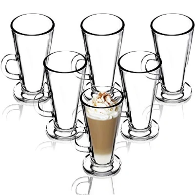 Imagen de KADAX juego de 6 vasos café con asa para café, té, capuchino, cóctel, agua, zumo, té helado, unidades