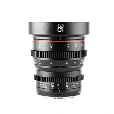 Imagen de Meike 50mm T2.2 Mini Fixed Prime Manual Focus Wide Angle Cinema Lens for M43 Micro Four Thirds MFT Mount Cameras BMPCC 4K Z CAM E2