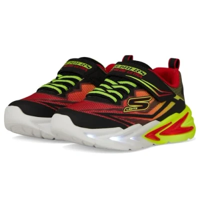 Imagen de Skechers Tenis Flex glow Ultra 400139l para niño, Negro/Rojo, 2.5 Little Kid