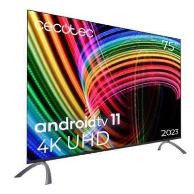 Imagen de Cecotec Televisor LED 75&quot; Smart TV A3 Series ALU30075, 4k UHD, Android 11, Frameless, Asistente de Voz Google y Chromecast, Dolvy Vision &amp; Atmos, HDR10, HBBTV, 2023.