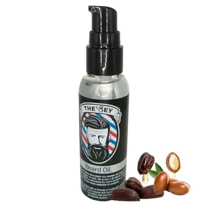 Imagen de THE BEY Aceite para la barba Premium con Ingredientes Naturales Aceites de Origen Vegetal Argán y Jojoba Fórmula no grasa 60 ml