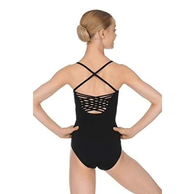Imagen de Capezio Meryle Maillot de Manga Larga para Mujer (Lycra, Espalda con Tiras), Mujer, Color Negro, tamaño Extra Large