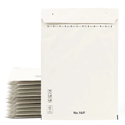Imagen de Sobres Acolchados, para Envíos, Bolsas de Papel con Interior Burbujas, Color Blanco, Envíos Cierre Adhesivo Ofituria (100 Sobres, 230x340mm)