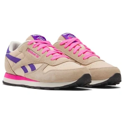 Imagen de Reebok Classic Leather, Zapatillas de Deporte, Unisex niños, Tapioca/ATOMICPINK/SOLARPURPLE, 36 EU