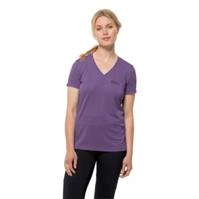 Imagen de Jack Wolfskin Crosstrail T para Mujer Camiseta, Ultravioleta, XS