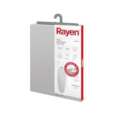 Imagen de Rayen Funda universal para tabla de planchar Fácil ajuste con clip 2 capas: espuma y tejido 100% algodón Calidad aluminio Gama básica Tamaño: 115 x 38 cm, Gris