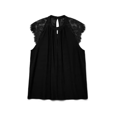 Imagen de Vero Moda Vmmilla SL TEE GA NOOS Blusa, Mujer, Talla: XS, Black