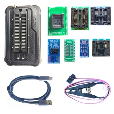Imagen de xgecu T56 programmer 6 adapters tl866ii plus t48 top version 56 Pin Drivers ISP Support eprom IC chip PIC/NAND Flash/EMMC TSOP48 TSOP56 adaptador de enchufe