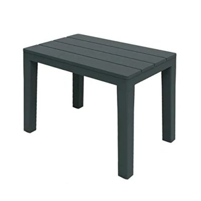 Imagen de Spetebo mesa auxiliar de jardín en antracita, 60 x 39 45 cm, o balcón plástico