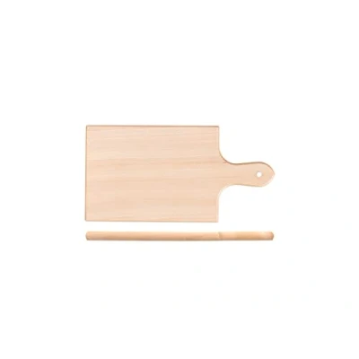 Imagen de HOME Tabla de cortar madera con mango 35 x 18 cm, marrón