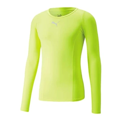 Imagen de PUMA Liga Baselayer tee LS Camiseta, Hombre, Fizzy Lime, L Short