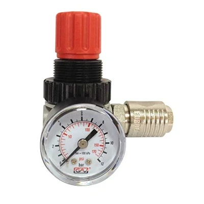 Imagen de Cevik CA 970PRO Accesorio de Neumatica Regulador presión con manómetro.1/4&quot; hembra.180 lt./min.